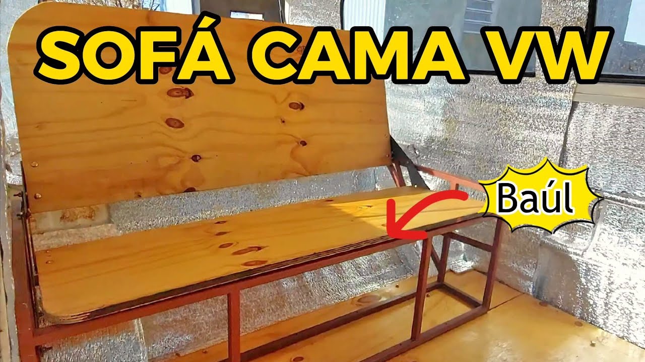 El mejor SOFÁ - CAMA para KOMBI VW - Rock and roll bed T2