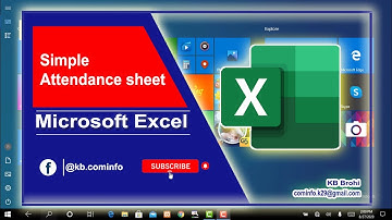 Microsoft Excel-Create Automatic Attendance Sheet  || KB Brohi