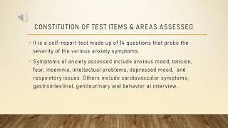 HAMILTON ANXIETY RATING SCALE HARS PP