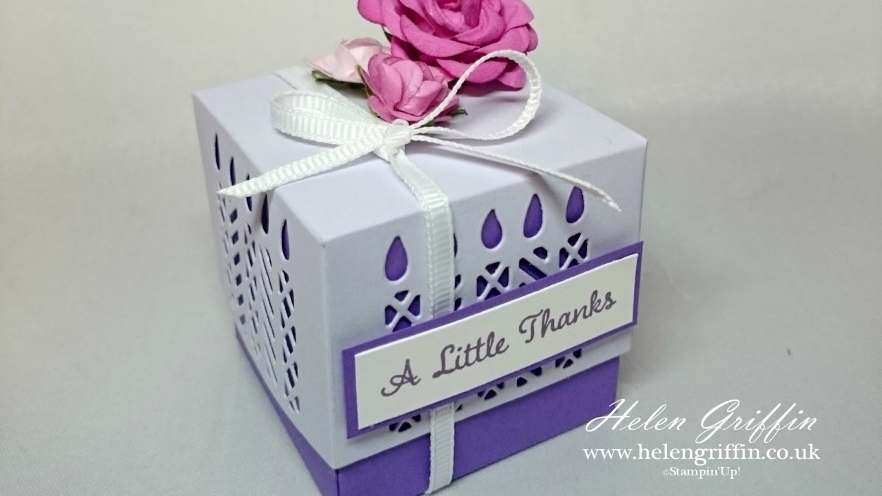 Cute Square Treat Box With Window Box Dies Stampin'Up! YouTube