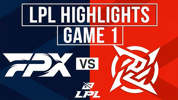 FPX vs NIP Highlights Game 1 | LPL 2025 Split 2 | FunPlus Phoenix vs Ninjas in Pyjamas