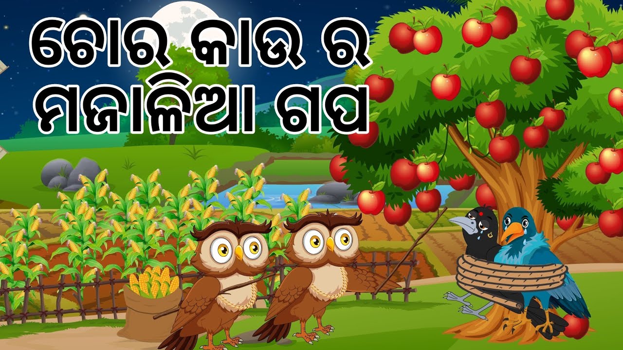 ଚୋର କାଉ ର ମଜାଳିଆ ଗପ Popcorn Story odia Birds Stories Moral