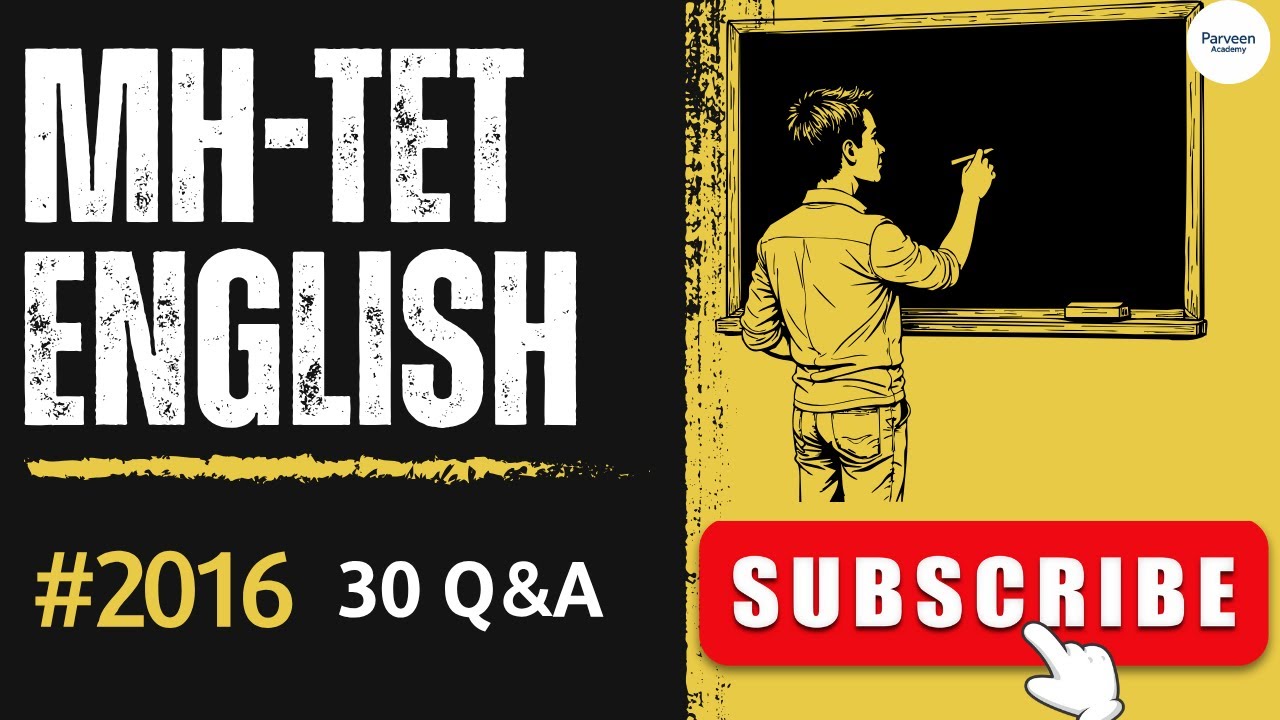 MH TET English 2016 30 Q&A #mahatet #mahatet2025 #ctetnotification2025 #english #tet #tetexam #ctet