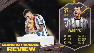 ¡ME SORPRENDIÓ DEMASIADO ESTA CARTA! 🔥 87 LEANDRO PAREDES FIFA 23 TRASFONDO REVIEW