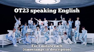 ALL NCT members speaking English for 1 minute each I OT23