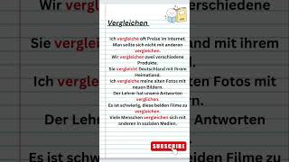 Deutsch lernen mit ,, vergleichen "im Alltag | A1-B1