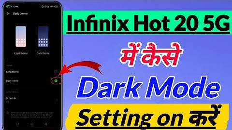Infinix Hot 20 5G me dark mode setting kaise kare | Infinix Hot 20 5g dark mode setting