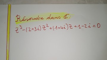 ♦️♦️ ÉQUATION COMPLEXE DU 3e DEGRÉ z^3-(2+3i)z^2+(1+4i)z+1-2i=0 une racine réelle ou imaginaire pure