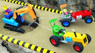 Diy tractor mini Bulldozer to making concrete road | Construction Vehicles, Road Roller #35