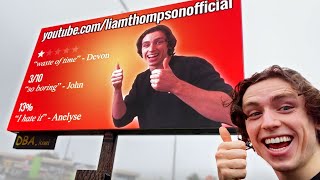 I put hate comments on a billboard