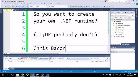 So you want to create your own .NET runtime? - Chris Bacon