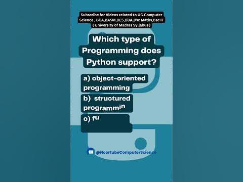 Which type of Programming does Python support? #quiz - YouTube
