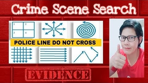 Crime Scene Search Methods/Types/Patterns (Let