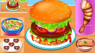 🍔 Burger, Salad, Donuts & Fish Recipe | Kids Cooking Game Gameplay screenshot 3