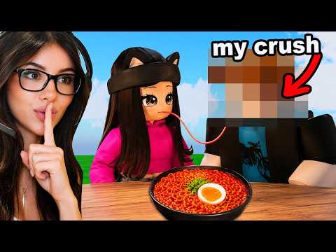 I Went on a MUKBANG Date with my CRUSH on Roblox!
