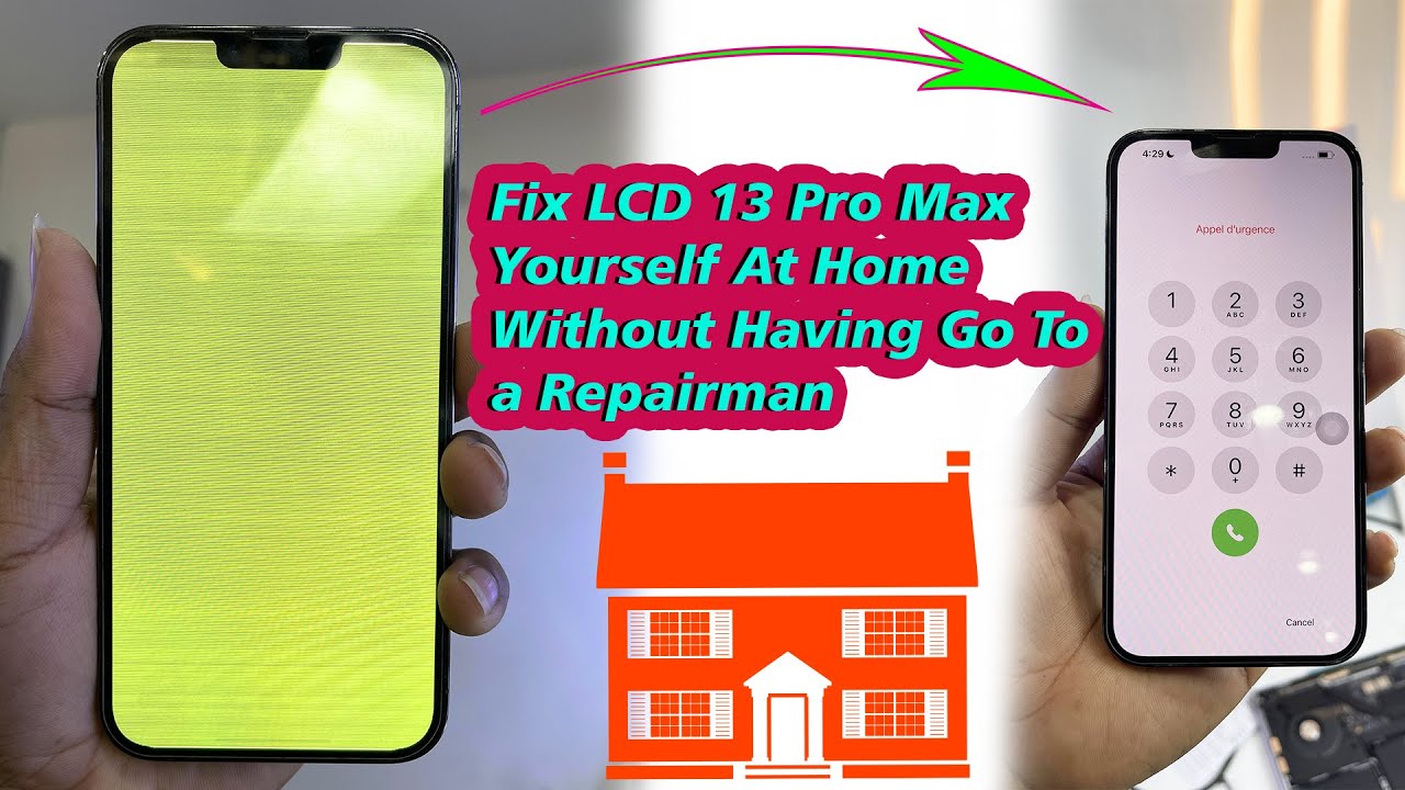 Fix LCD iPhone 13 Pro Max issue Blue Screen Fix Yourself At Home ...