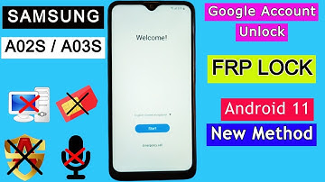 Samsung A02s,A03s FRP Bypass Android 11 | Google Account Unlock/FRP Lock Remove Without PC Solution