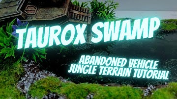 Jungle Terrain Tutorial - Taurox Swamp - Abandoned Truck - Warhammer 40,000 40K Scenery Sci-Fi