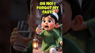 Little Musa Forgot His Fast 😱 | What Happens If You Drink Water While Fasting |Ramadan Story#short