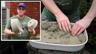 Making cement bonsai pots  super easy method