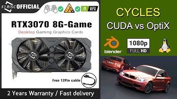 Blender (Linux) - BMW  - Cycles - CUDA vs OptiX || RTX 3070 || 5600X || W11 || 32 GB RAM || FHD