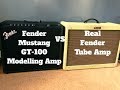 Fender Mustang GT Modelling Amp Vs Real Fender Tube Amp - Can You Hear The Difference?