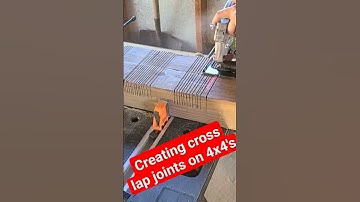 So satisfying! Creating cross lap joints on 4x4