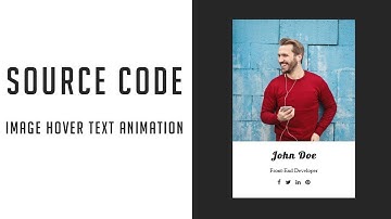 Image hover text animation ( source code )