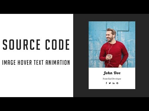 Image hover text animation ( source code )