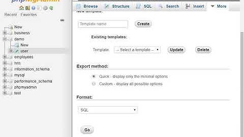 Create an SQL Dump File Using PHPMyAdmin