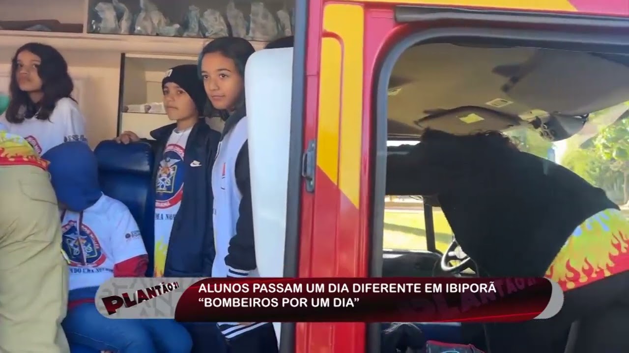 Etapas do BOMBEIRO POR UM DIA na Praça Pio XII em Ibiporã 