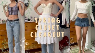 spring clean my closet :3 try on + clearout