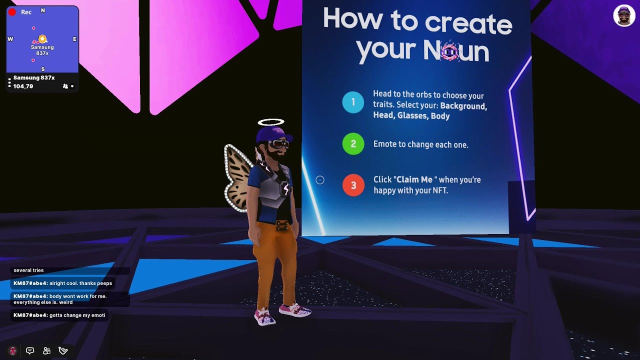 Decentraland - Samsung 837/NEXT @NFT.NYC - Create Your Noun!