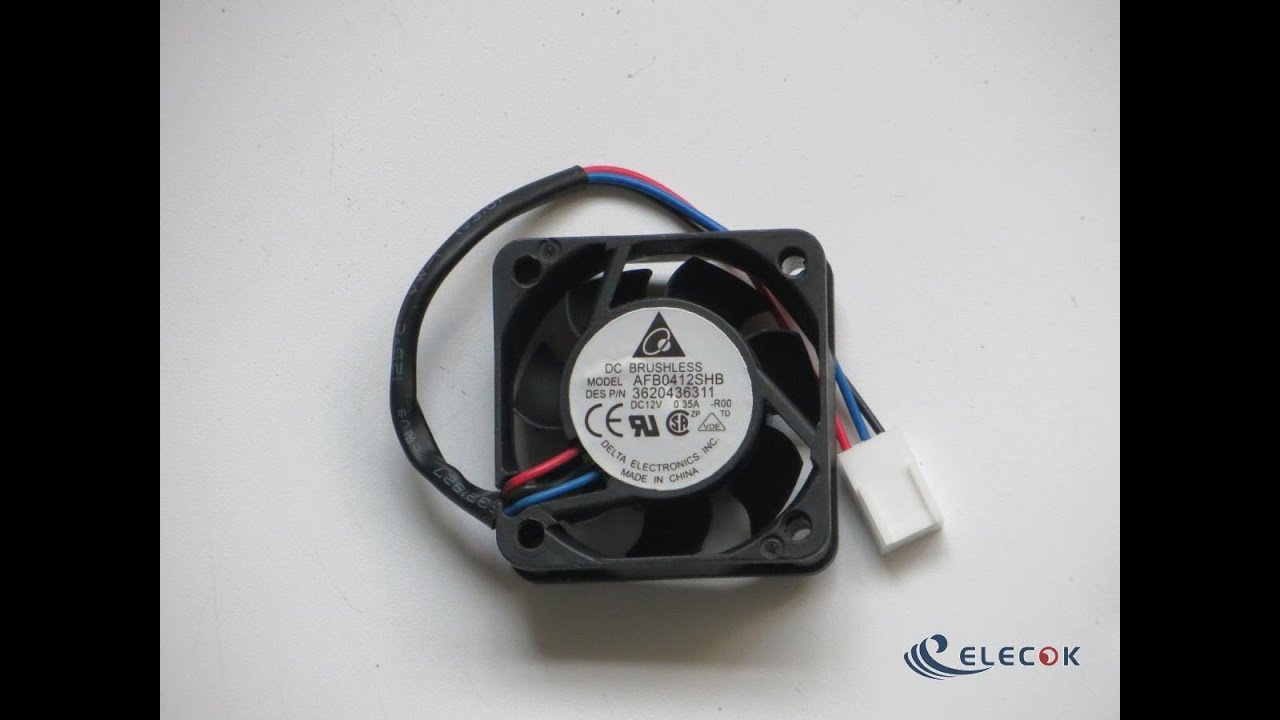 AFB0412SHB-R00 12V 0.35A 3wires Cooling Fan - YouTube