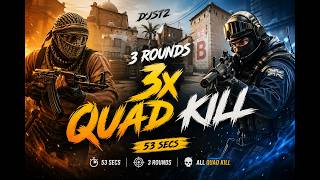 CS2 Dust2 INSANE 3x QUAD KILL Montage 🔥 | 53 Secs Pure Clutch
