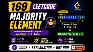 169 Majority Element leetcode java solution | java coding interview questions Update