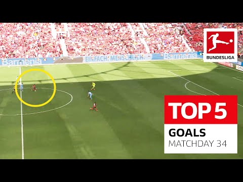 Top 5 Goals • Moukoko, Embolo & More | Matchday 34 - 2021/22