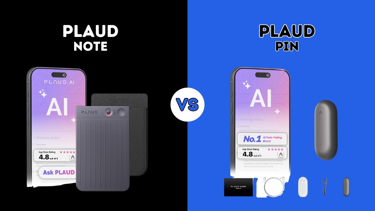 ⭐ PLAUD NOTE VS PLAUD PIN ⭐ | COMPARISON