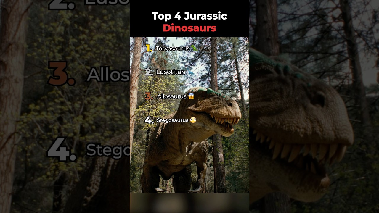 Top 4 JURASSIC Dinosaurs #dinosaur #allosaurus #jurassicworld #paleontology #jurassicpark #dino
