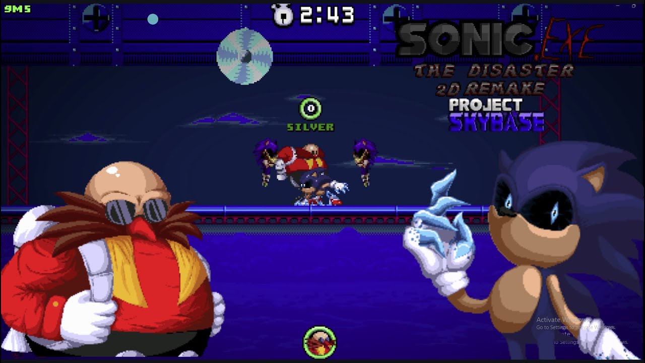 Sonic.exe the disaster 2d remake project skybase mod test - YouTube