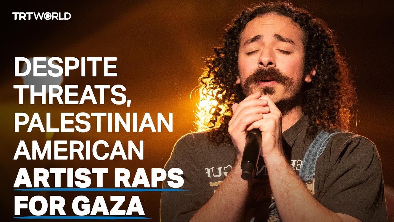 Despite threats, Palestinian American artist raps for Gaza - YouTube
