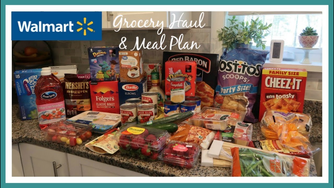 Wal-Mart Grocery Haul & Meal Plan for next week - YouTube