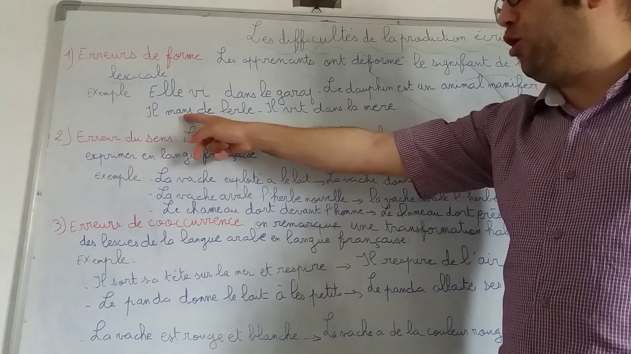 Les difficultés de la production écrite