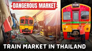 Most Dangerous Train Market, Maeklong Railway Market Bangkok, Thailand screenshot 4