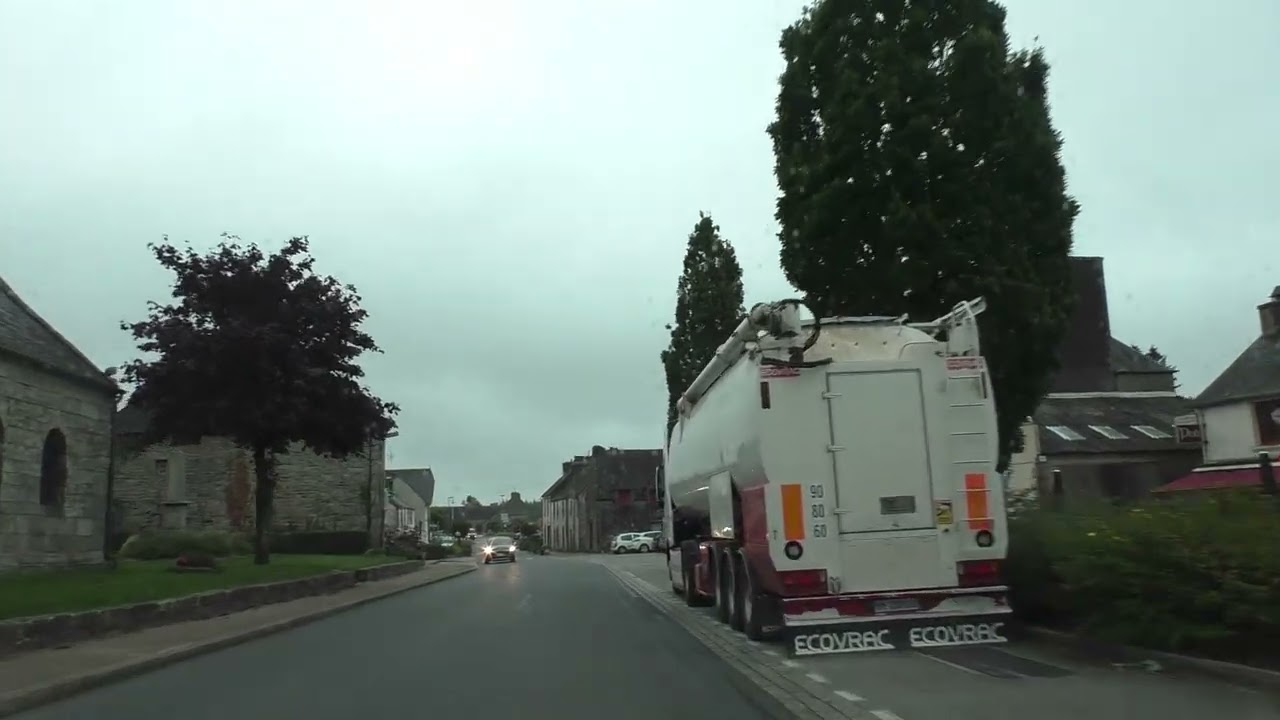 Driving From 22340 Tréogan Through 22110 Glomel To Kermabjean 22110 Glomel Brittany France