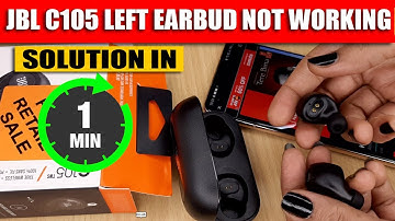 JBL C105 TWS LEFT EARBUD NOT WORKING | HOW TO RESET JBL C105 TWS