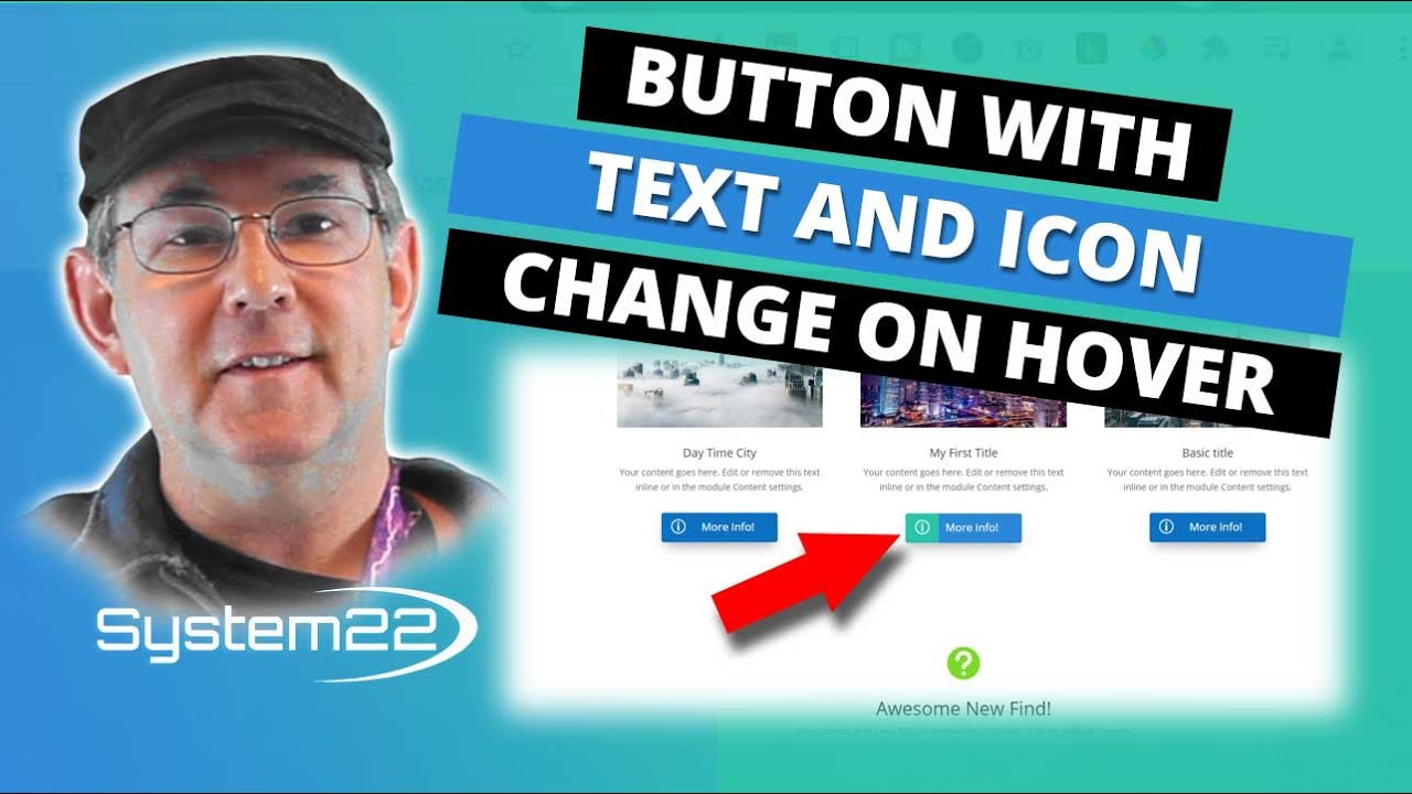 Divi Theme Button With Text And Icon Change On Hover 👍👍👍👍 - YouTube