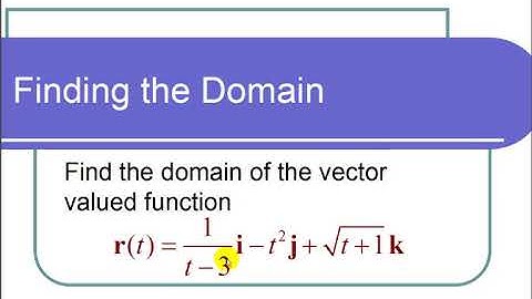 Finding the Domain of a Vector Valued Function