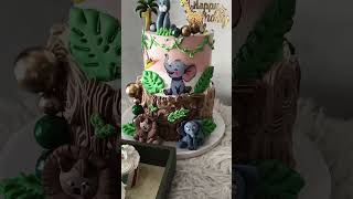 Jungle theme cake 3kg mixed fruit+ chocolate....#🧿#trendingreels #cake #viralvideo #cakelovers