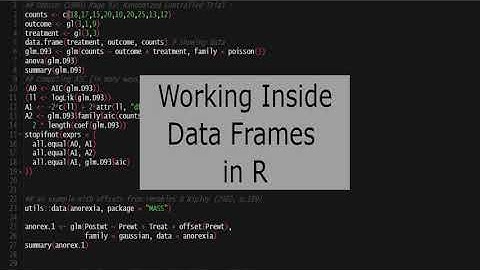 Conventions for working with Data Frames in R
